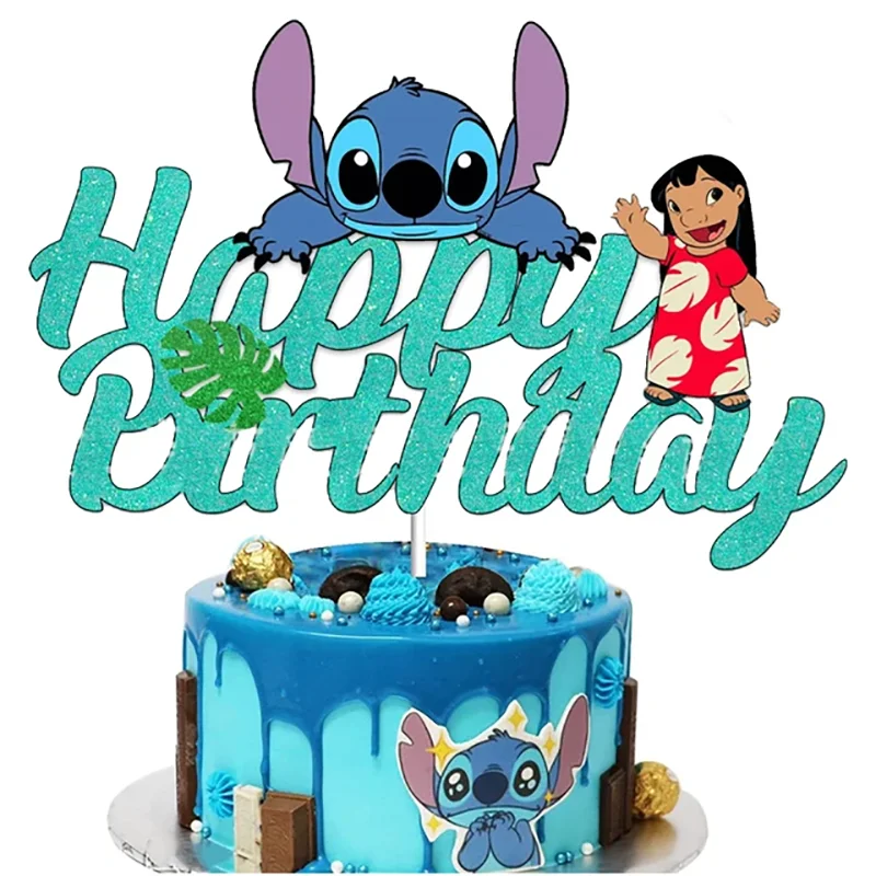 Lilo and Stitch Birthday Decorations Tableware Paper Cups Plate Napkins Cake Topper Balloons Birthday Decor Party Supplies Gift
