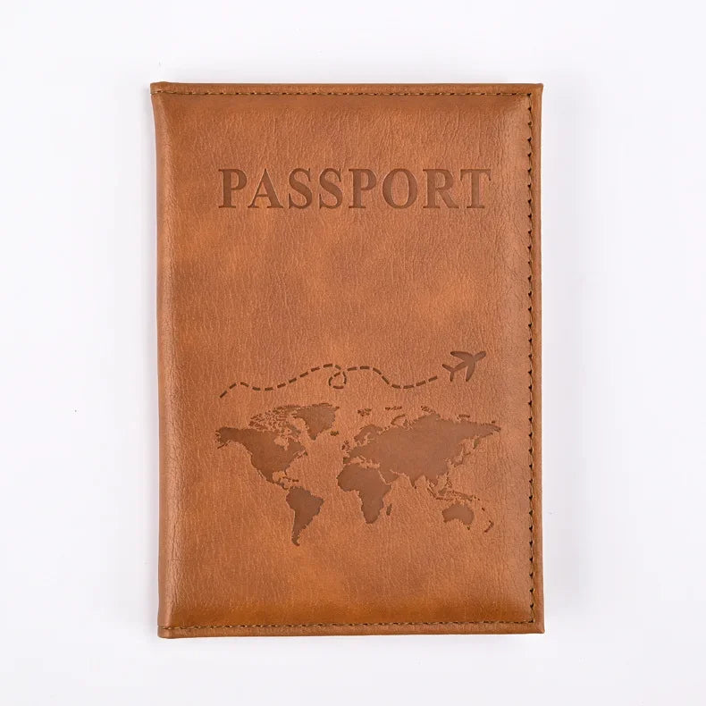 Unisex Airplane Passport Cover Women Men Travel Passport Case Leather Pink Cute Passport Wallet Purse Girl Card Holder Bags