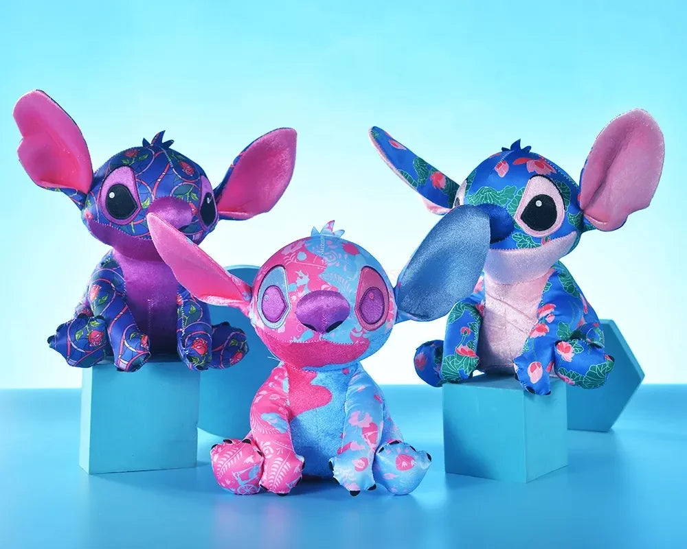 2024Disney 20cm Limited Edition Cloth Fleece Stich Colourful Stuffed Doll Cute Stitch Plush Anime Kid Birthday Gift Children Toy