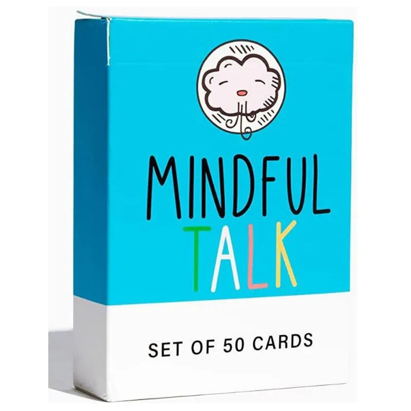 Mindfulness Game for Kids - 50 Mindfulness Activities for Kindness, Focus and Calm Mindful Talk Cards for Children and Parents C