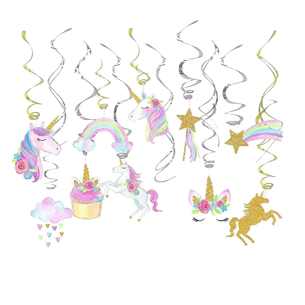 Unicorn Party Banner Garland standing Unicorn Balloon Kids girls Birthday Decoration Banner Baby Shower Unicorn party decoration