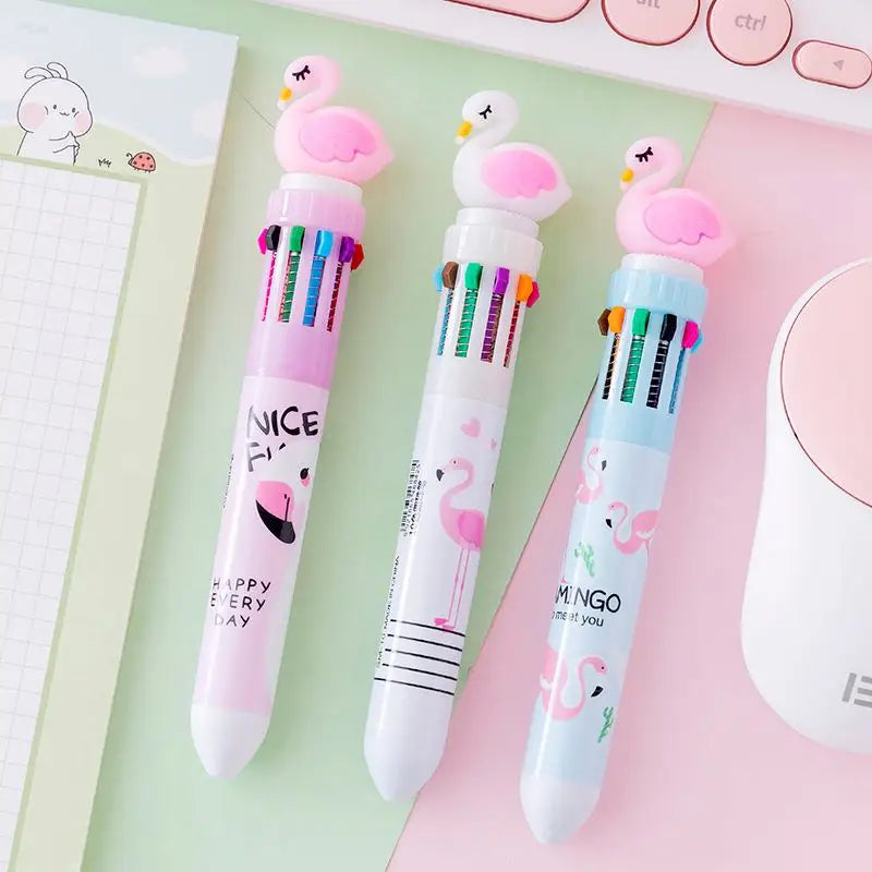 4PCS Cartoon Ballpoint Pen Gift Kids Favor Dinosaur Unicorn Birthday Party Children Prize Gift Christmas Wedding Guest Giveaways