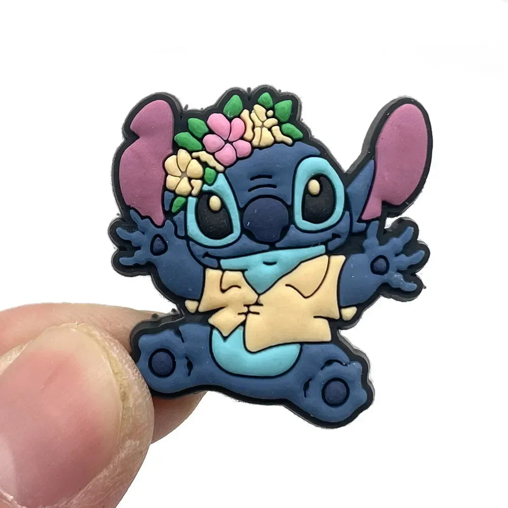 10pcs Lilo Stitch Series Shoe Charms for Crocs DIY Shoe Decorations Stitch Accessories Decorations Sandals Decorate Kids Gifts