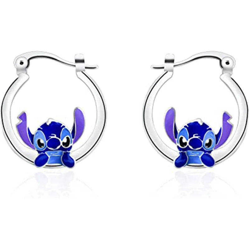 Lilo&Stitch Stitch Stitch Necklace Cartoon Earrings Friendship Necklace Children'S Birthday Gifts Fashion Festival Gifts Pendant