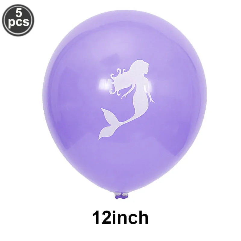 Standing Aluminum Film Smile Mermaid Balloon Children Birthday Partry Decor Supplies Lovely Surprise Toy Baby Shower Balloon
