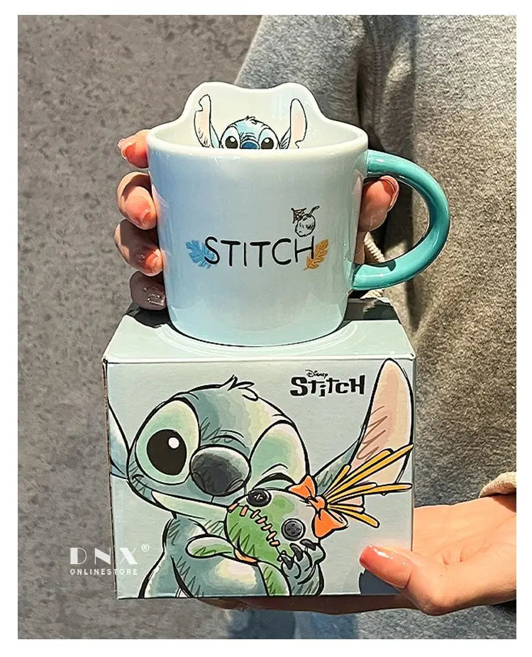 Best Selling Lilo & Stitch Creative Casual Ceramic Mug Office Desk Bedroom Restaurant Boys and Girls Birthday Gift Drinking Cup