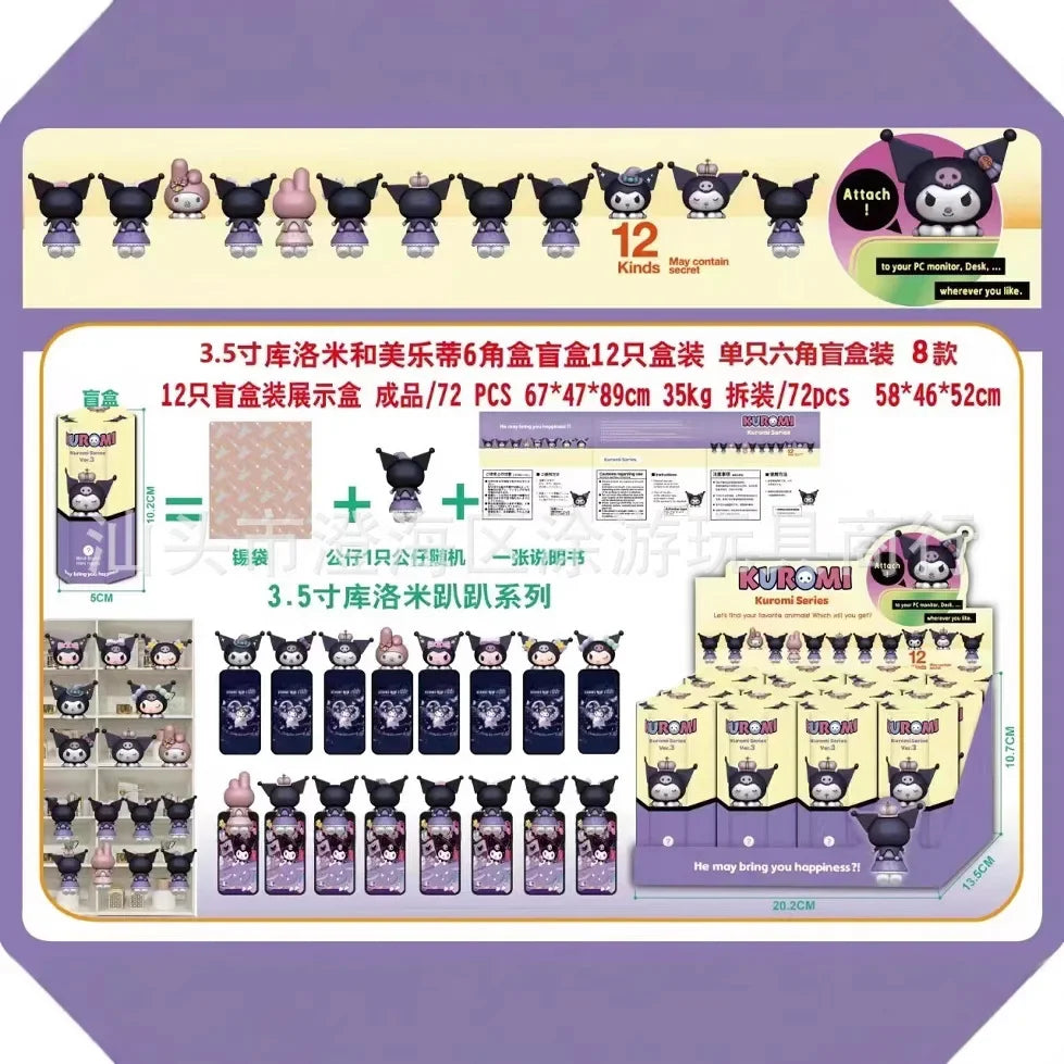 Stitch Sonny Angel Hippers Dreaming Animal Back Kuromi Series Labubu The Powerpuff Girls Season Action Amine Christmas Toys Gift