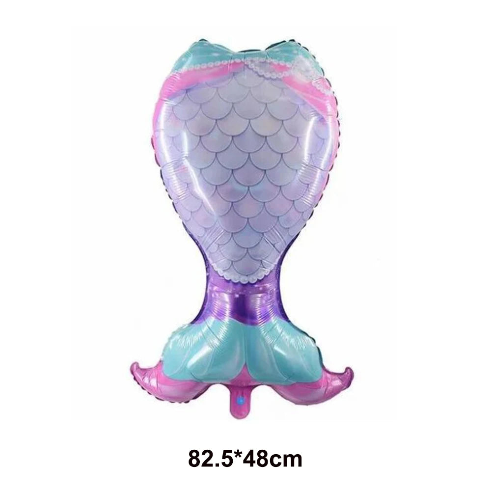 Standing Aluminum Film Smile Mermaid Balloon Children Birthday Partry Decor Supplies Lovely Surprise Toy Baby Shower Balloon