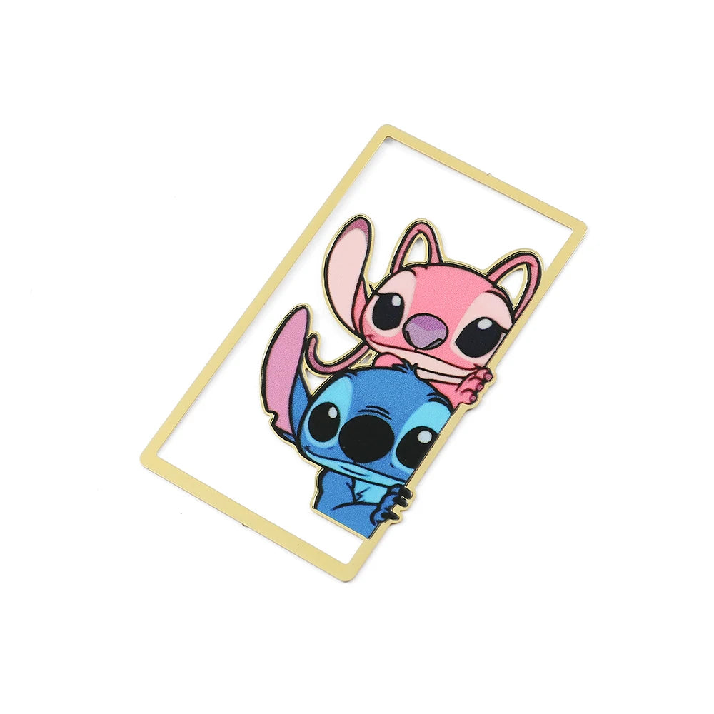 Cute Stitch Book Marks Cartoon Anime Fans Gifts Collect Metal Bookmarks Gifts From Parents to Kids Toys for Students Stationery
