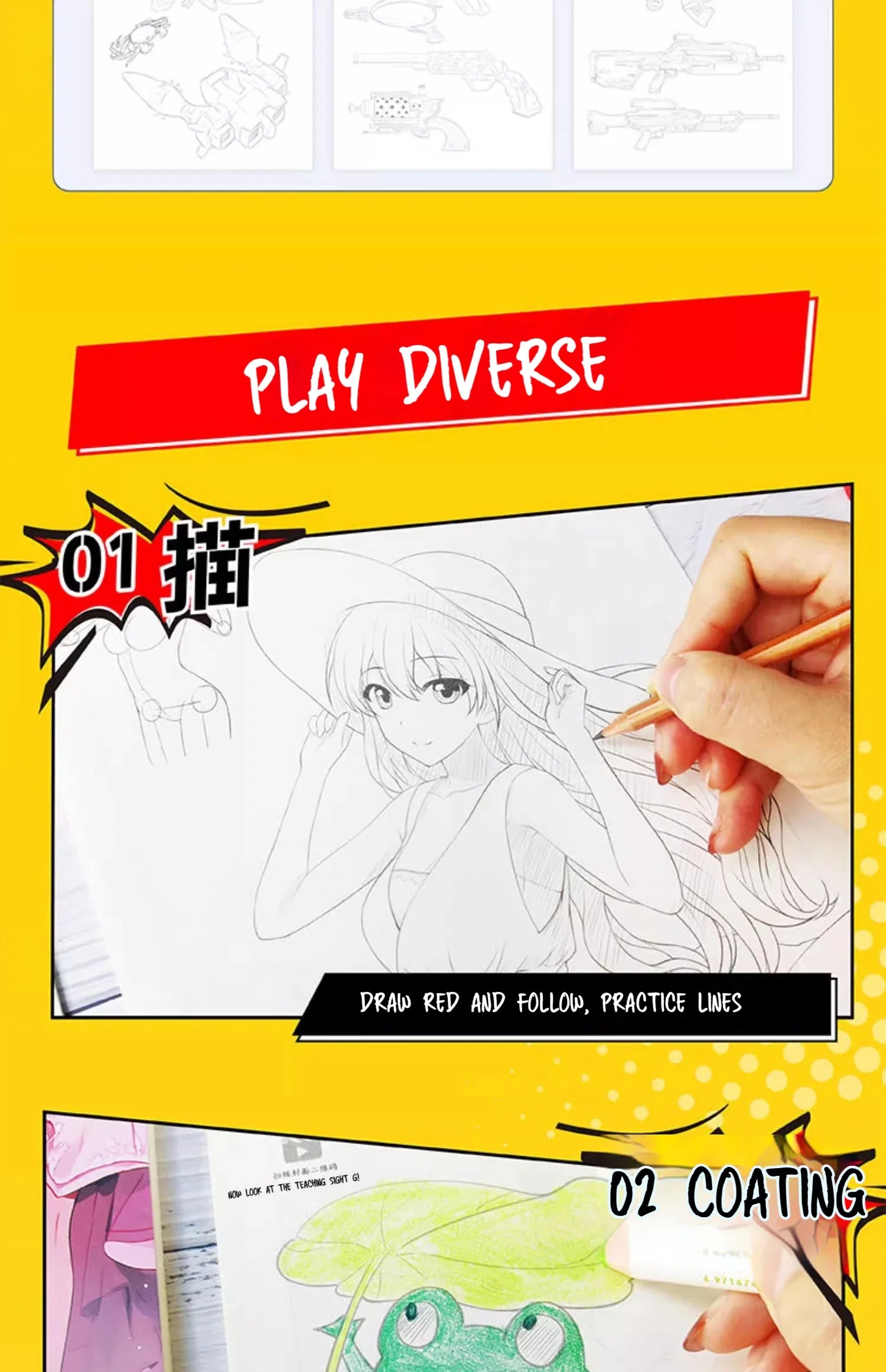 Coloring Book 12 Series Comics Anime Character Watercolor Painting Book Gouache Graffiti Drawing Book Stationery School Supplies