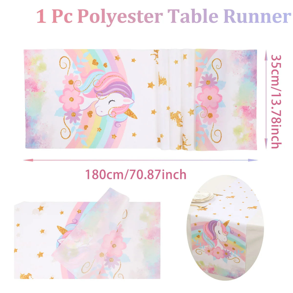 Rainbow Unicorn Disposable Tableware Happy 1st Birthday Party Decorations Kids Favors Gifts Unicorn Baby Shower Girls Supplies