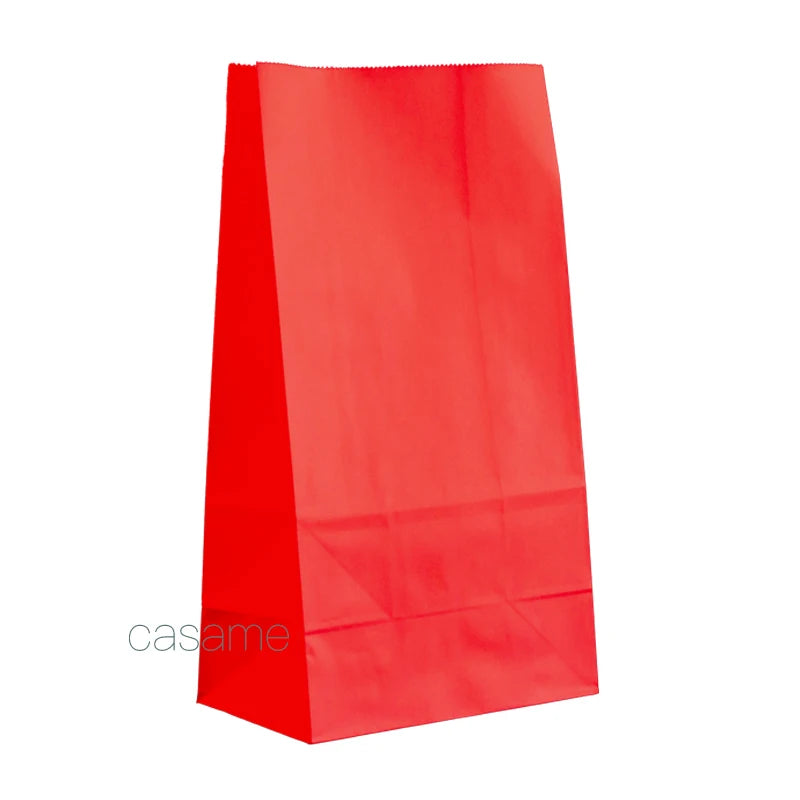 10 pcs Colored Paper Bags Party Favor Bags Goodie Bags Colorful Rainbow Gift Bags Treat Goody Bags for Christmas Birthday