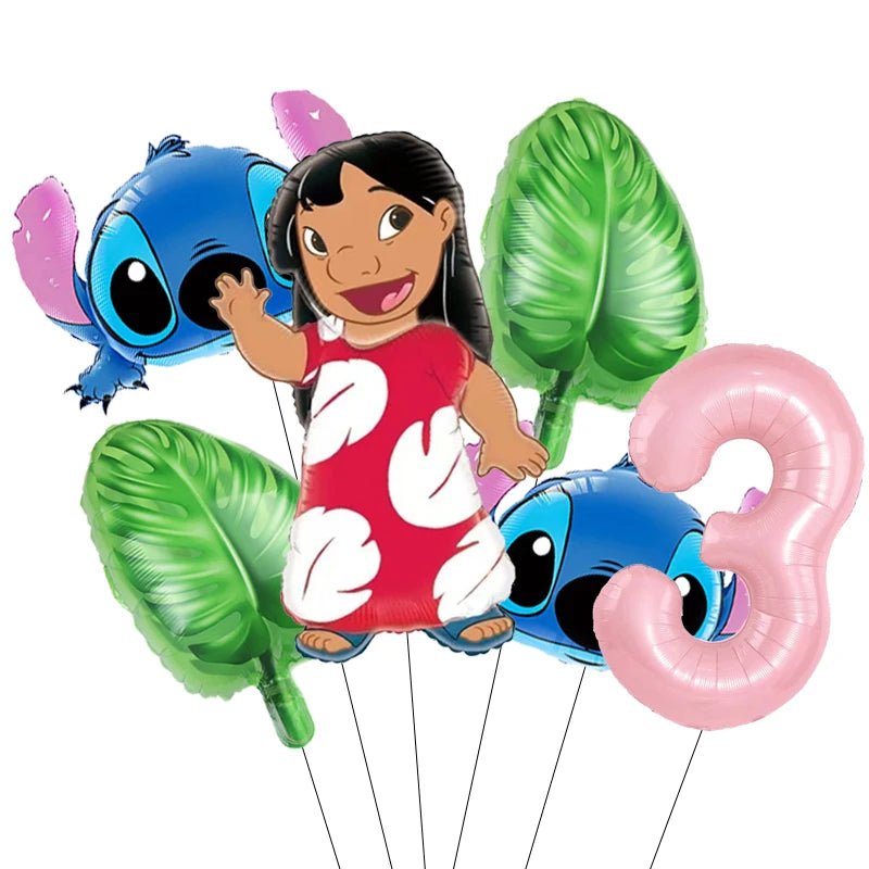 Lilo & Stitch Party Balloons Stitch Number Balloon Garland Arch Kit Baby Shower Birthday Party Decor Kids Toy Gift