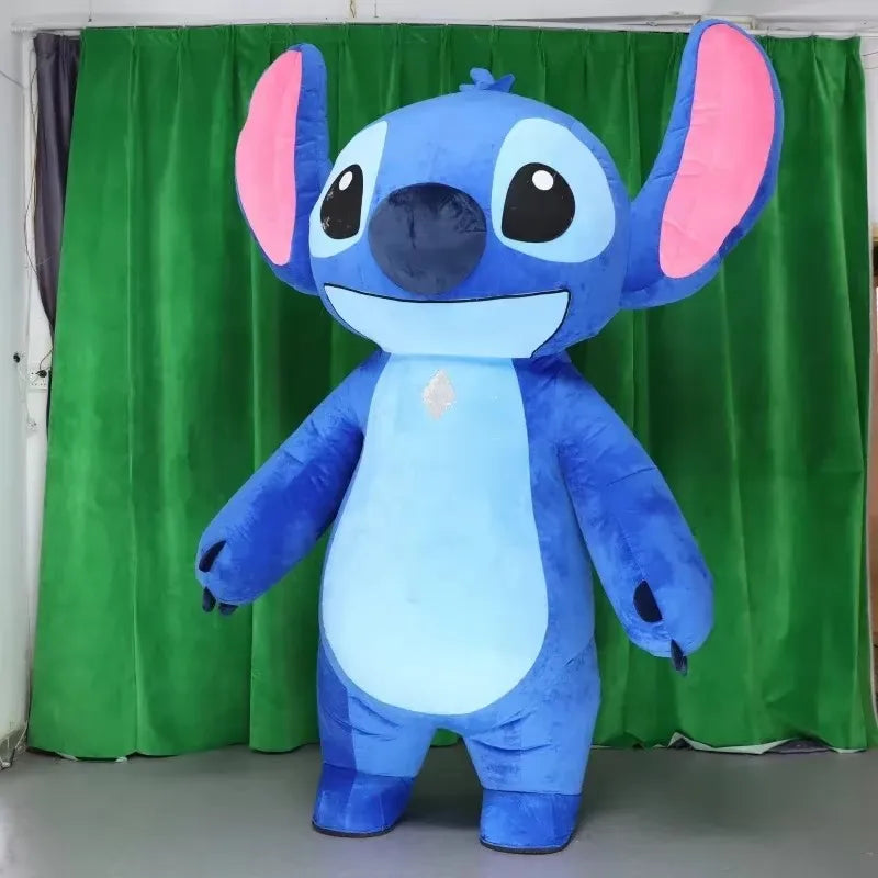 2m/2.6m Giant Blue Lilo & Stitch Mascot Costume Inflatable Cosplay Suits Anime Cartoon Character Inflatable Costumes For Adults
