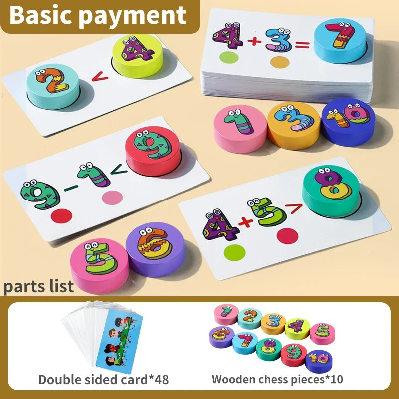 Kids learning 1-10 Numbers Counting Toy, Digital operation card, Digital Math Match Game Toys, Halloween/Christmas