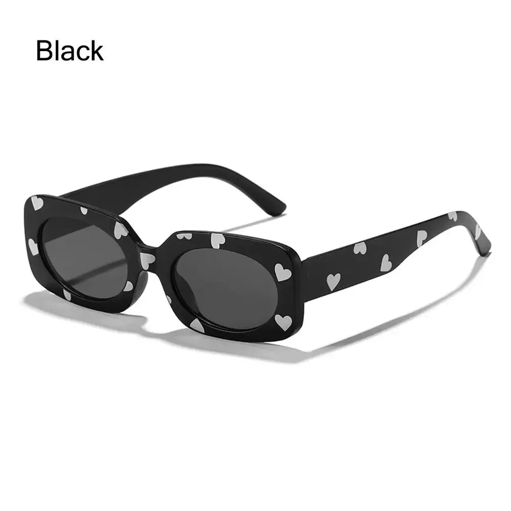 UV400 Heart Print Children Sunglasses Cute 2-8 Years Sun Protection Eyewear Kids Rectangular Sun Glasses