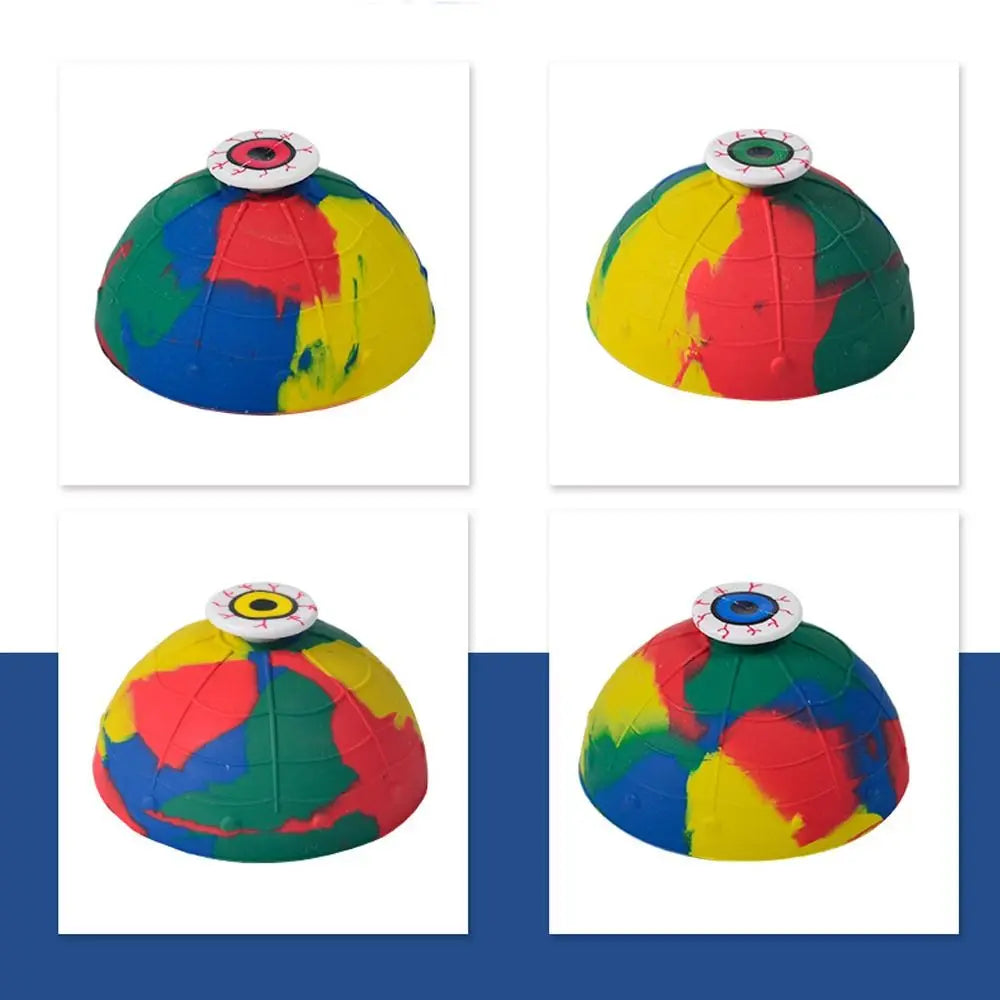 Hip Hop Jump Half Side Bouncing Ball Anti Stress Fidget Toys For Kids Outdoor Fun Spinning Bounce Bowl Fingertip Top Toys