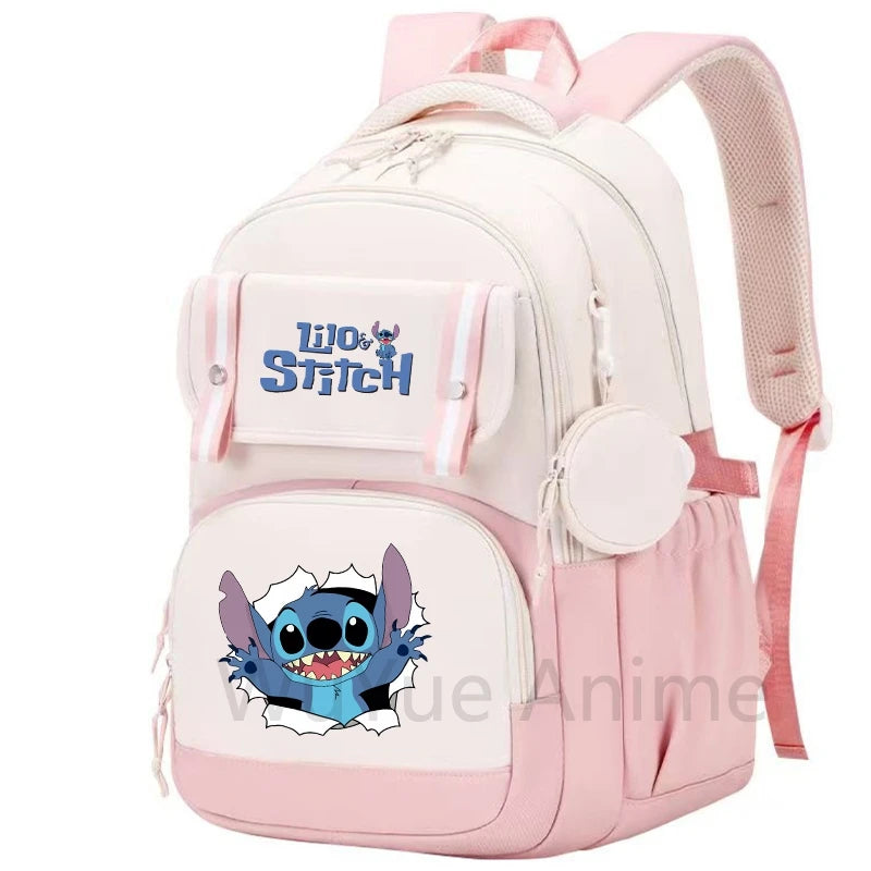 Anime Lilo Stitch Backpack Large Capacity Bookbag for Boy Girl Men Women Leisure Waterproof Laptop Travel Bag Kid Gift Mochila
