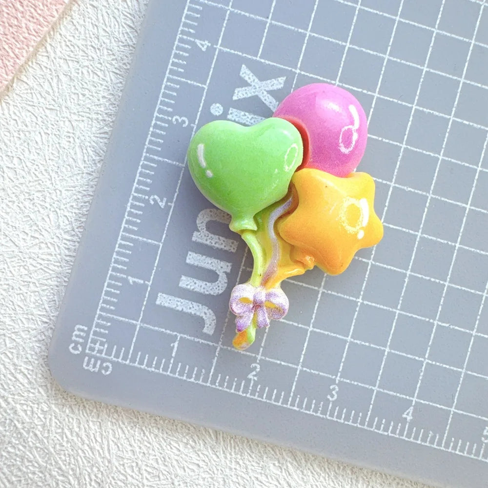 20pc Balloon Camera Fruit Tree Cartoon Resin Charms DIY Cream Gel Hair Clips Scrunchies Phone Case Craft Supplies for Kids Girls