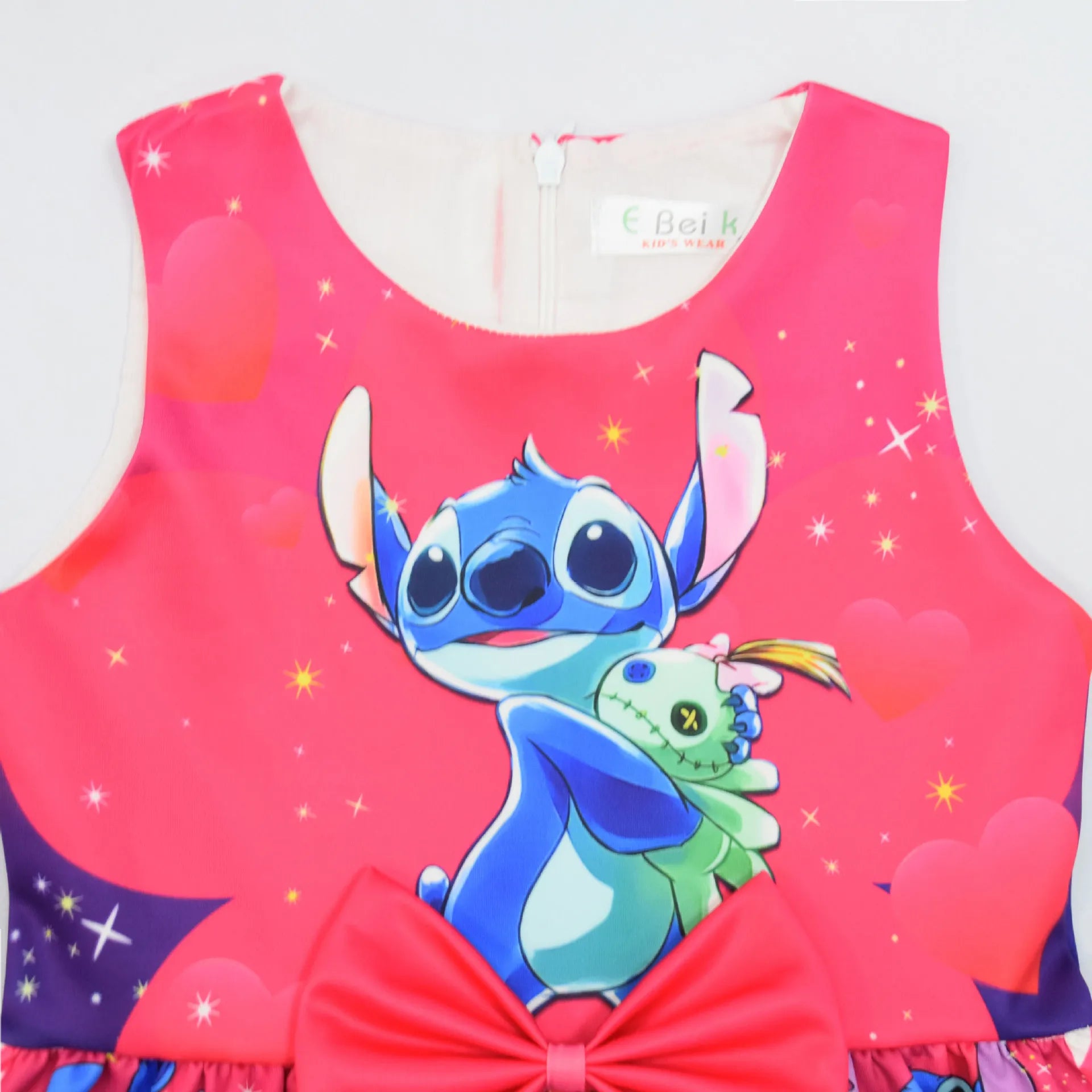 Lilo and Stitch Baby Girls Lilo Stitch Cosplay Princess Dress Kids Birthday Christmas Party Costume Summer Clothes Bow Sundress