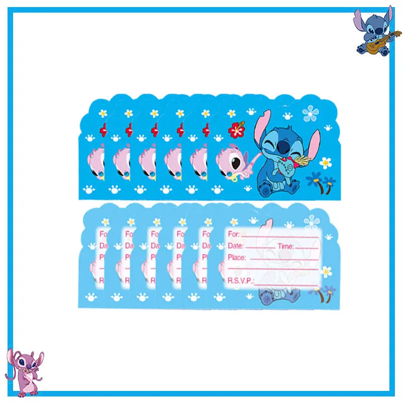 New Stitch Birthday Party Decoration Tableware Balloons Cups Plates Banner Straws Lilo And Stitch Theme Party Supplies Toy Gifts