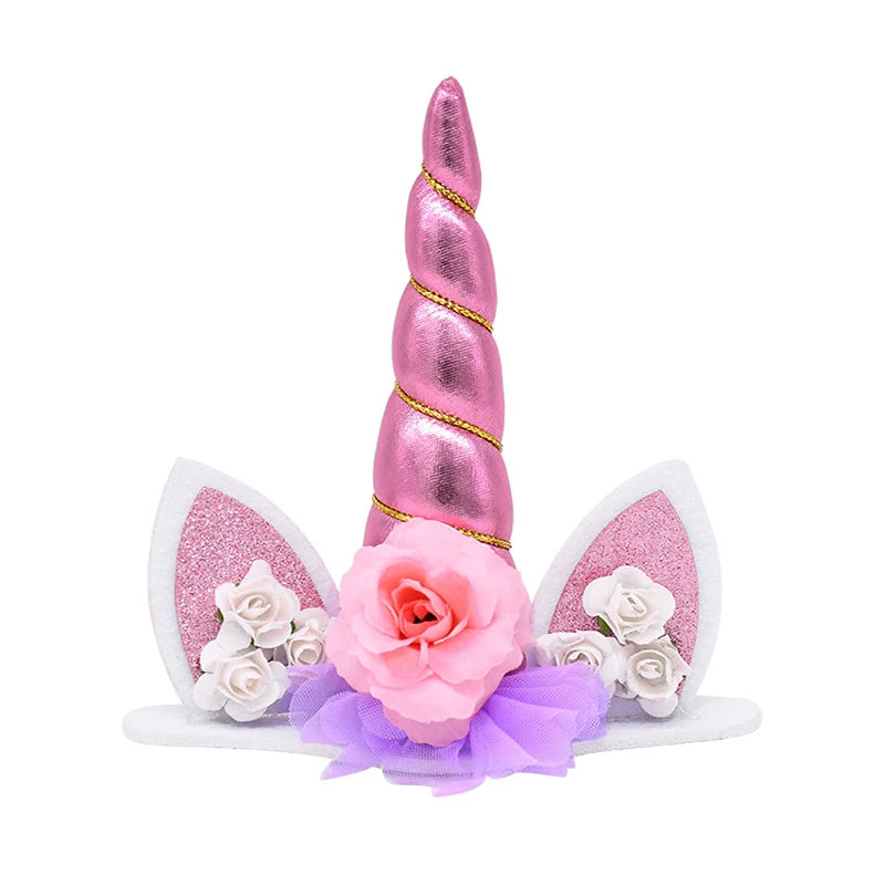 Rainbow Cake Toppers Baby Shower Girl 1st Birthday Party DIY Decoration Kid Cupcake Wrapper Wedding Unicorn Theme Party Supplies