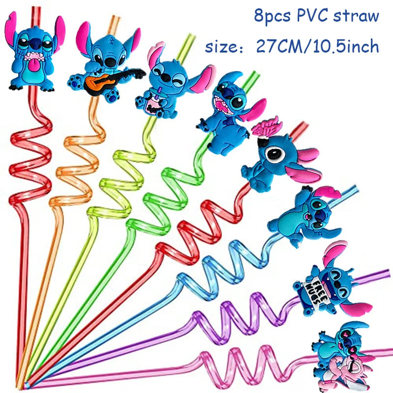 Stitch Birthday Party Supplies Stitch Tableware Set Balloons Backdrop Banner Plates Napkins Tablecloth Birthday Theme Stitch