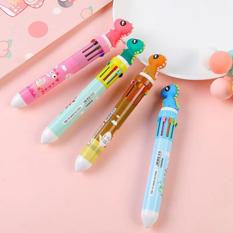 4PCS Cartoon Ballpoint Pen Gift Kids Favor Dinosaur Unicorn Birthday Party Children Prize Gift Christmas Wedding Guest Giveaways