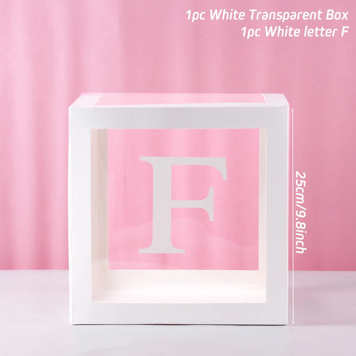 Transparent Baby Shower Box Boy Girl Birthday Decor 1st One First Birthday Wedding Party Decor Christening Babyshower Supplies