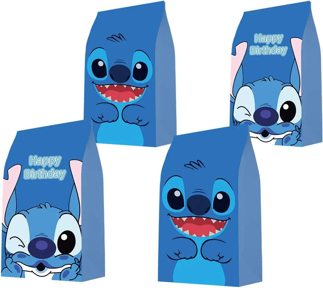 Lilo Stitch Party Gift Supplies Slapping Bracelets Reusable Drinking Straws Stamp Paper Bags Stickers Ring Birthday Party Decora