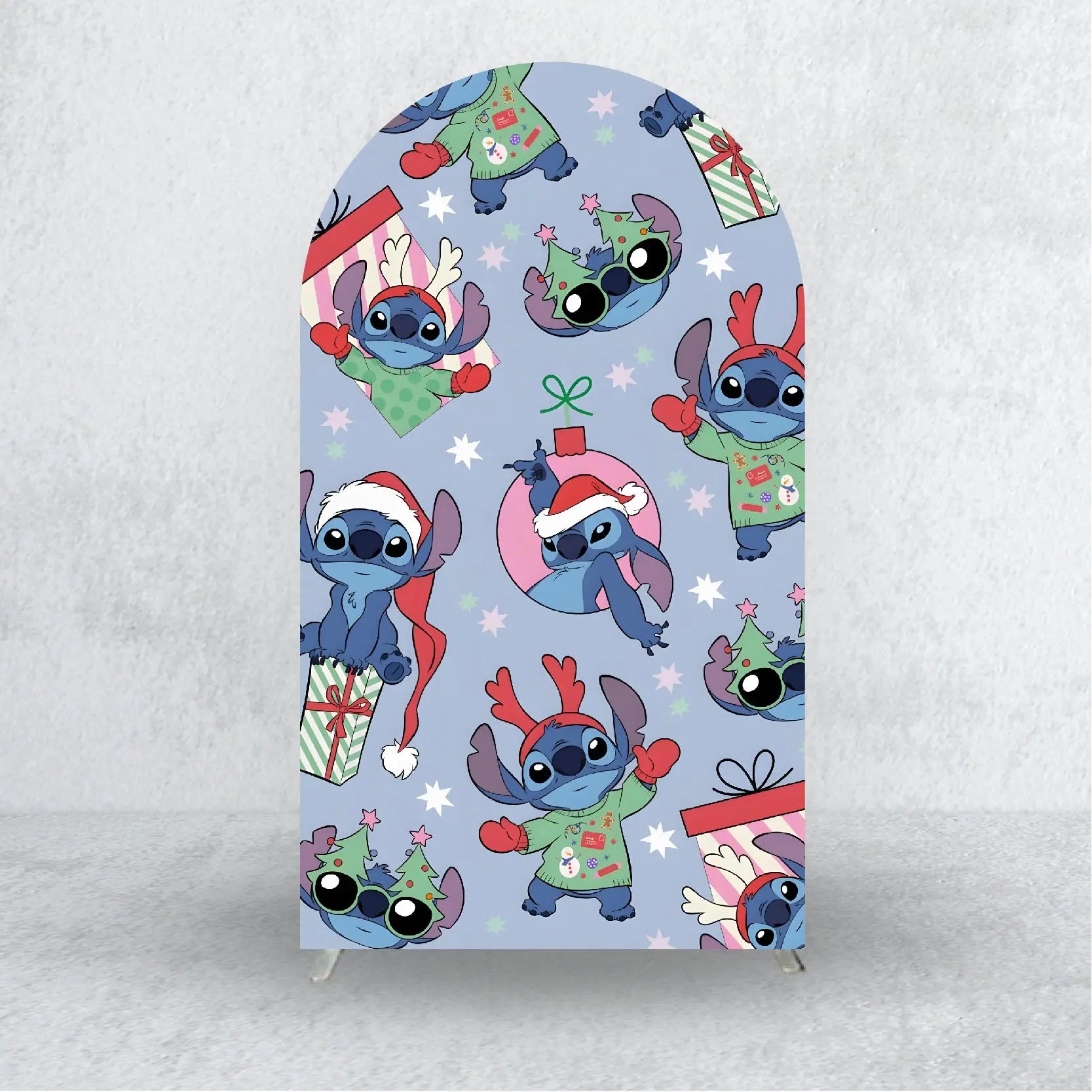 Lilo and Stitch Backdrops Arch Cover Elastic Fabric Kids Birthday Party Custom Decoration Supplies Photo Background Banner Props