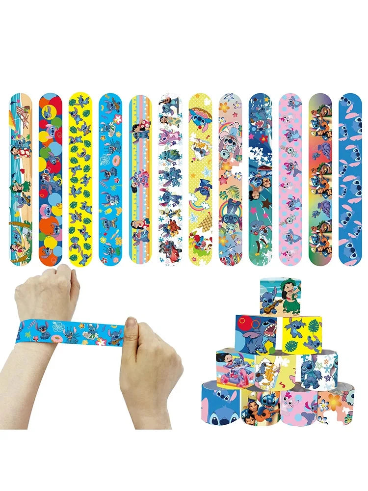 Lilo Stitch Party Gift Supplies Slapping Bracelets Reusable Drinking Straws Stamp Paper Bags Stickers Ring Birthday Party Decora