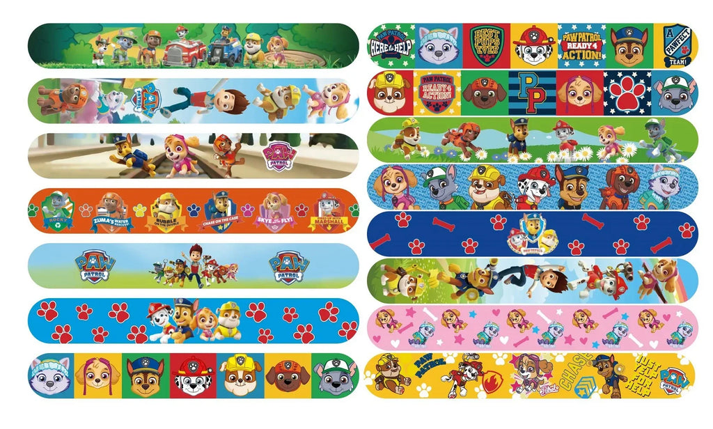 15pcs Paw Patrol Slap Bracelets Party Favors Birthday Party Gifts Baby Shower Decorations Snap Band for Kids Girls Boys