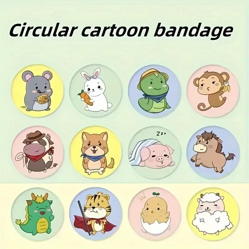 120pcs Vibrant Cartoon Waterproof Bandages  Breathable Self Adhesive Mini Round Wound Care For Kids  Adults Bandages For Kids