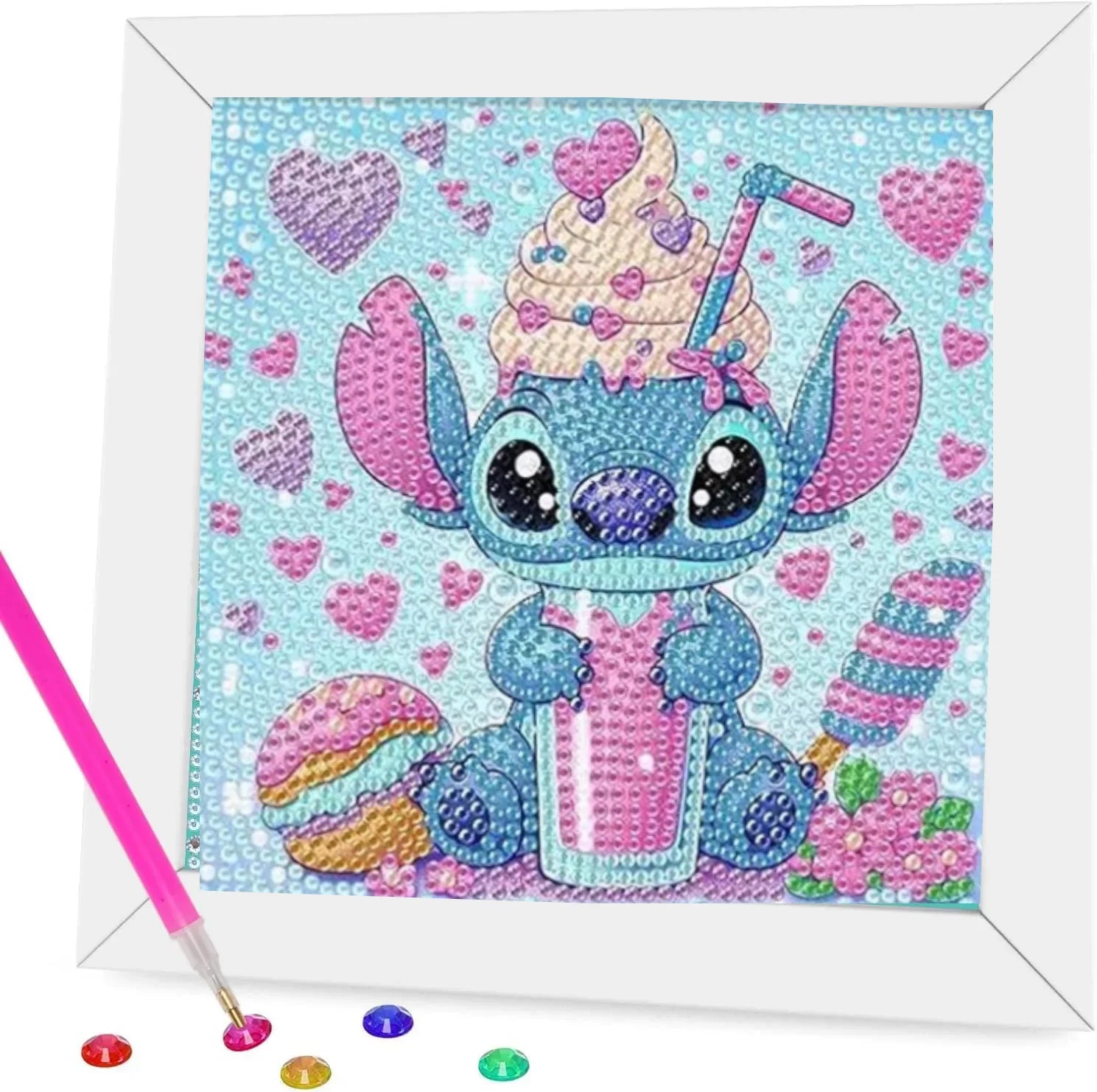 Children's stitch Diamond Painting 5D Animal Art Mini Set DIY Cute Cartoon Big Gem Painting Set Crystal Diamond Painting