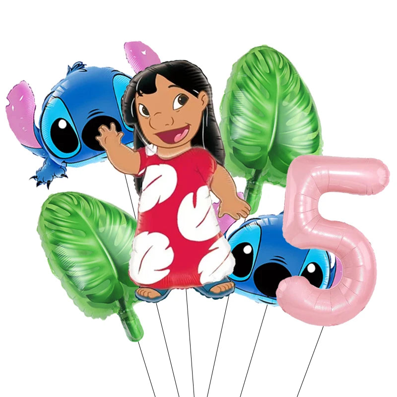 Lilo & Stitch Party Balloons Stitch Number Balloon Garland Arch Kit Baby Shower Birthday Party Decor Kids Toy Gift