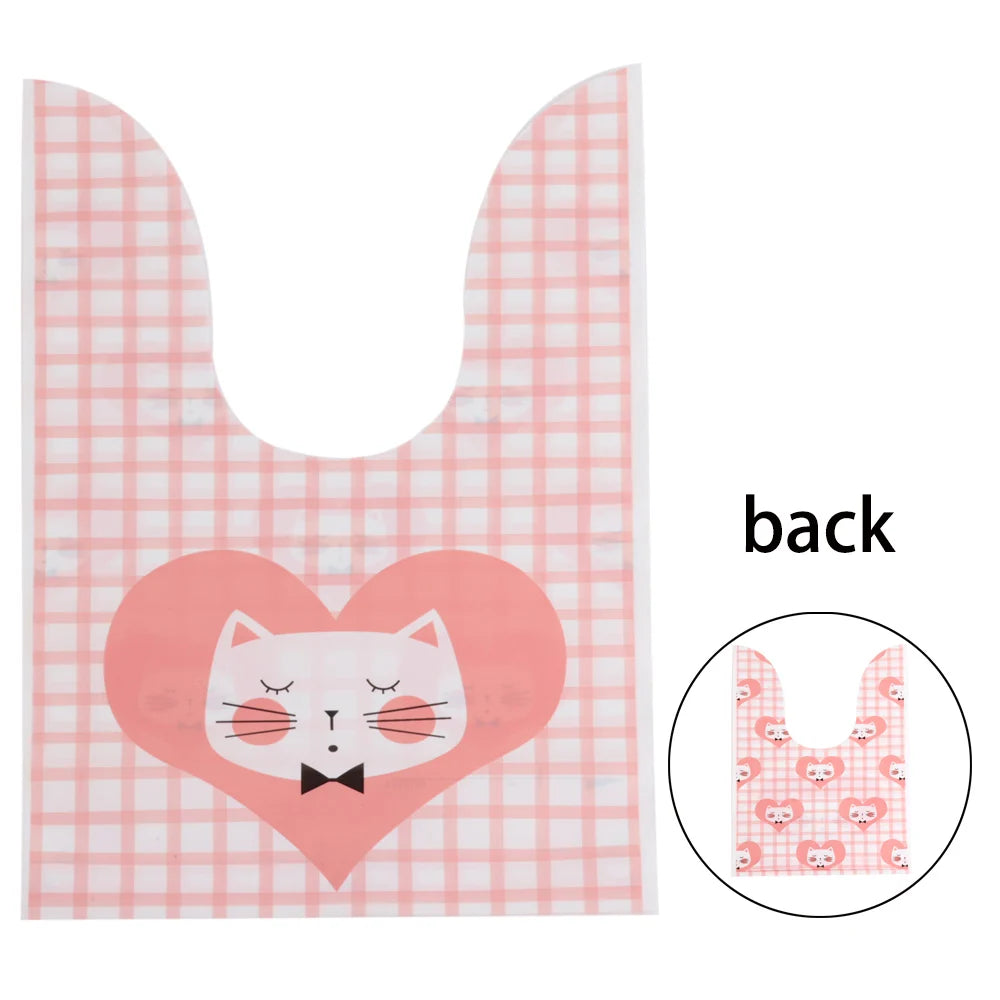 10/25/50pcs Plastic Candy Bags Cookie  Cute Carton Rabbit Ear Bags Biscuits Snack Baking Packing Supplies Kids Gifts Wholesale