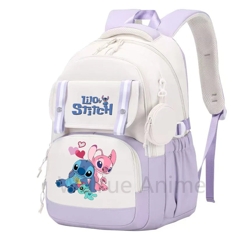 Anime Lilo Stitch Backpack Large Capacity Bookbag for Boy Girl Men Women Leisure Waterproof Laptop Travel Bag Kid Gift Mochila