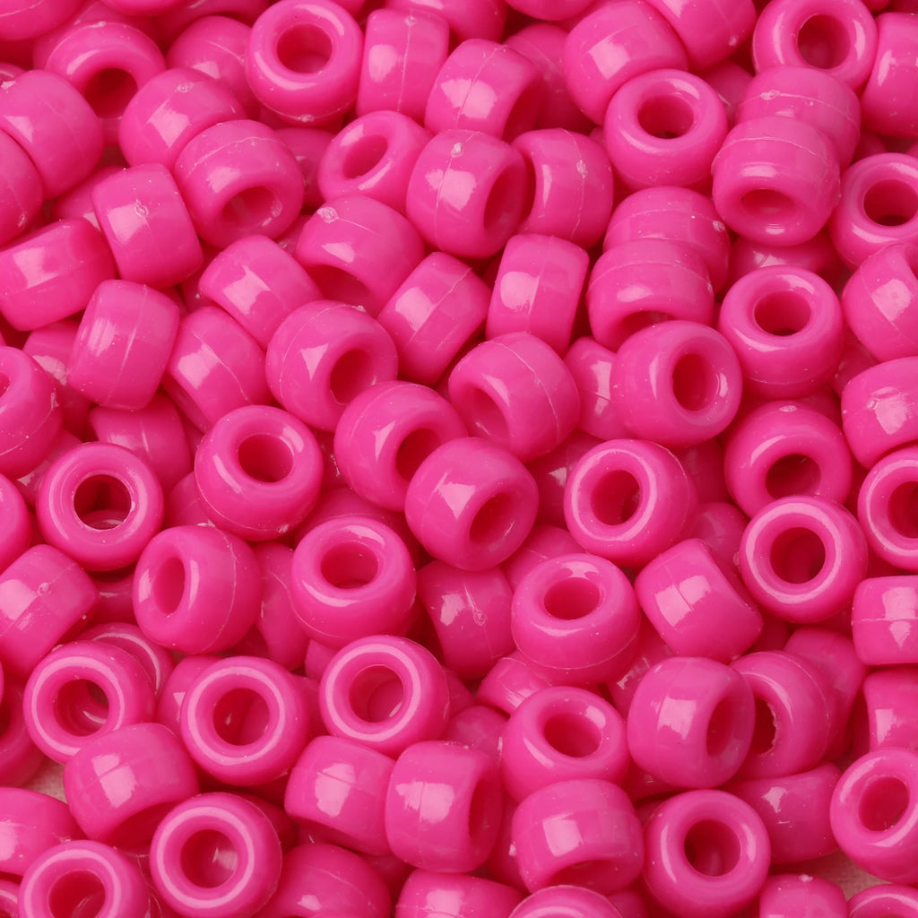 100pcs Luminous Pony Beads 6x9mm Acrylic Beads Big Hole Spacer Beads For Diy Craft Jewelry Charms Bracelets Making Hair Supplies