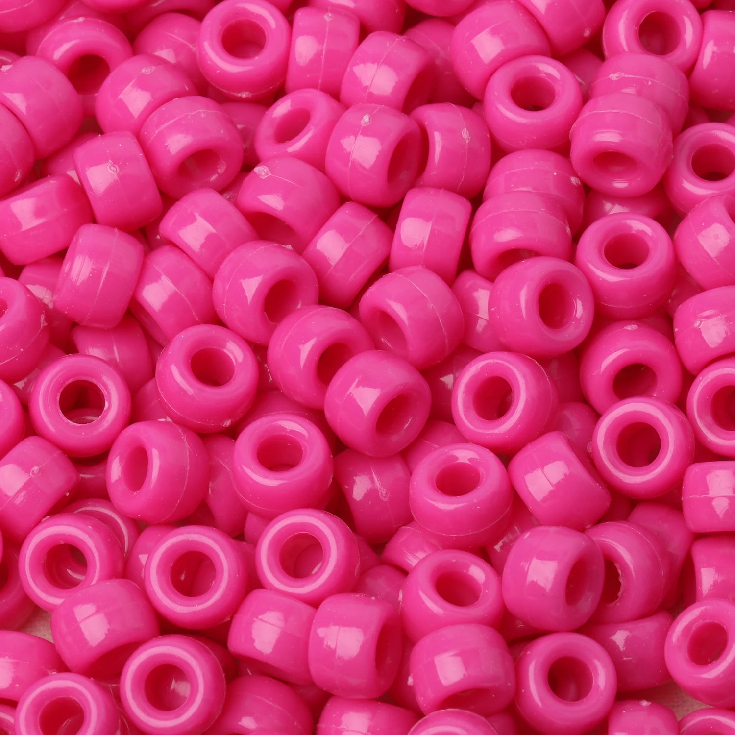 100pcs Luminous Pony Beads 6x9mm Acrylic Beads Big Hole Spacer Beads For Diy Craft Jewelry Charms Bracelets Making Hair Supplies