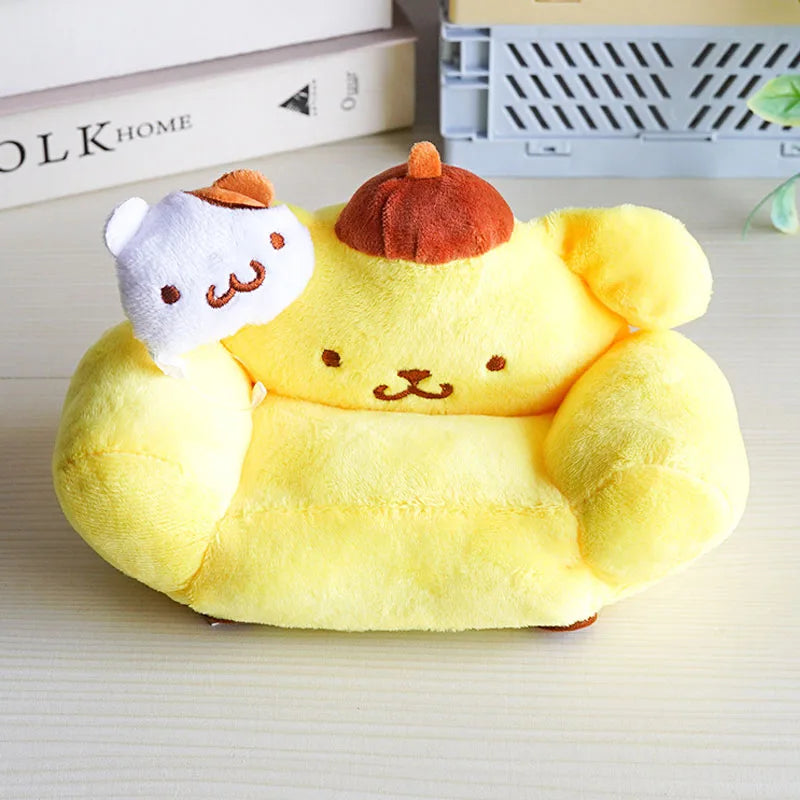 17cm Labubu Doll Storage Bag Cute Transparent Cotton Doll Crossbody Bag Toy Display Cabinet BJD Mini Sofa Accessories