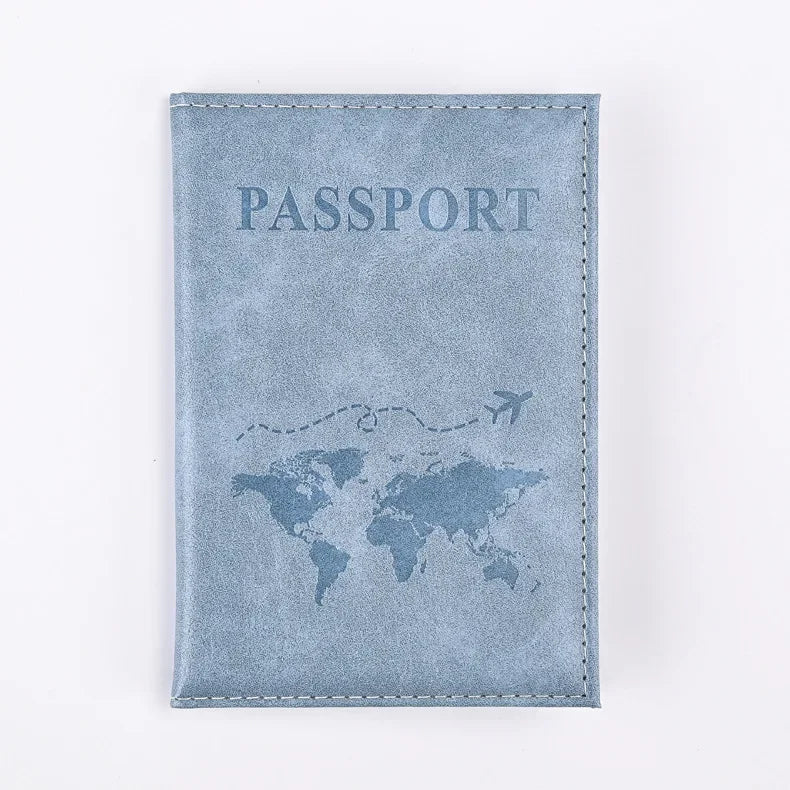 Unisex Airplane Passport Cover Women Men Travel Passport Case Leather Pink Cute Passport Wallet Purse Girl Card Holder Bags