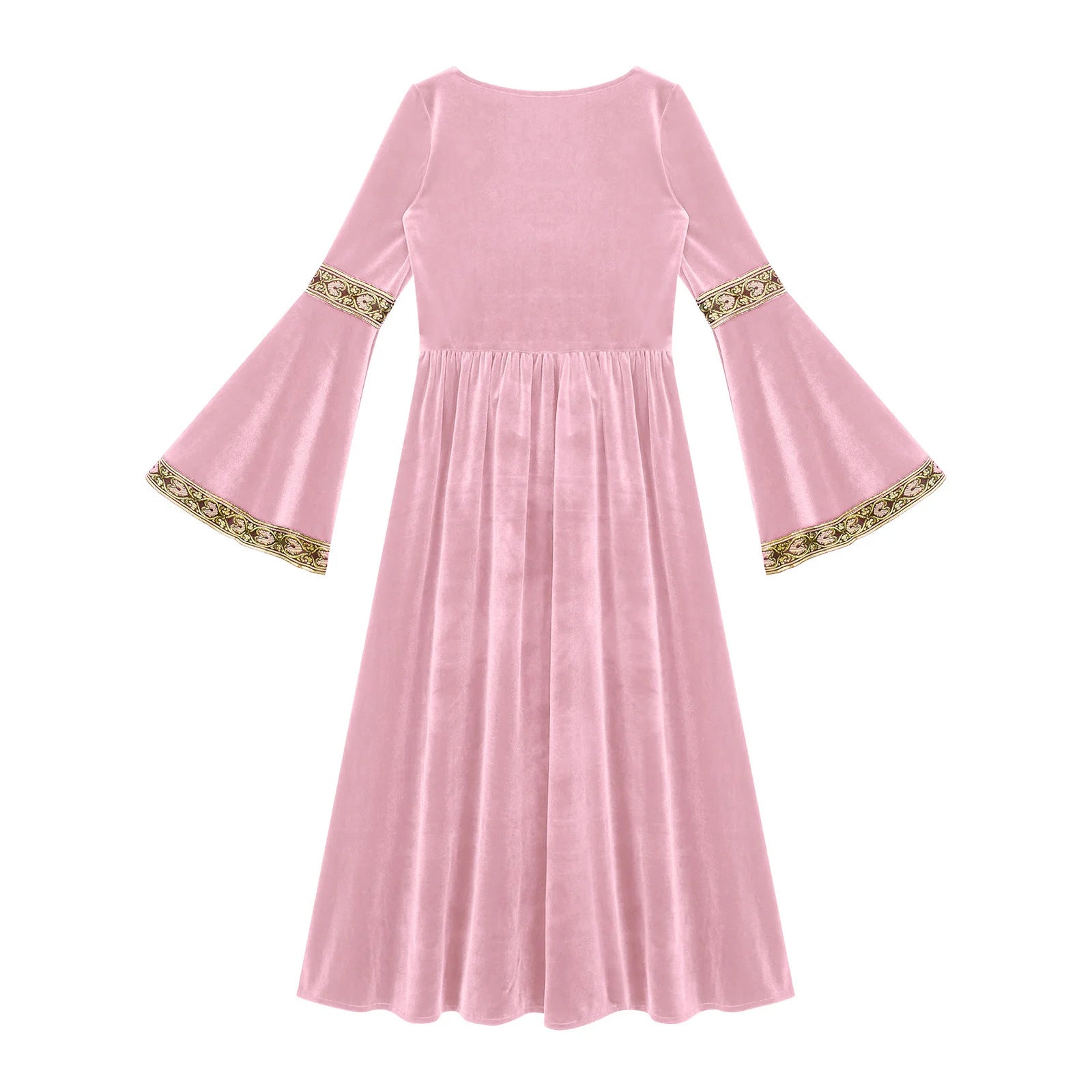 Girls Medieval Renaissance Velvet Dress Princess Queen Cosplay Costume Christmas Xmas Halloween New Year Carnival Party Dress