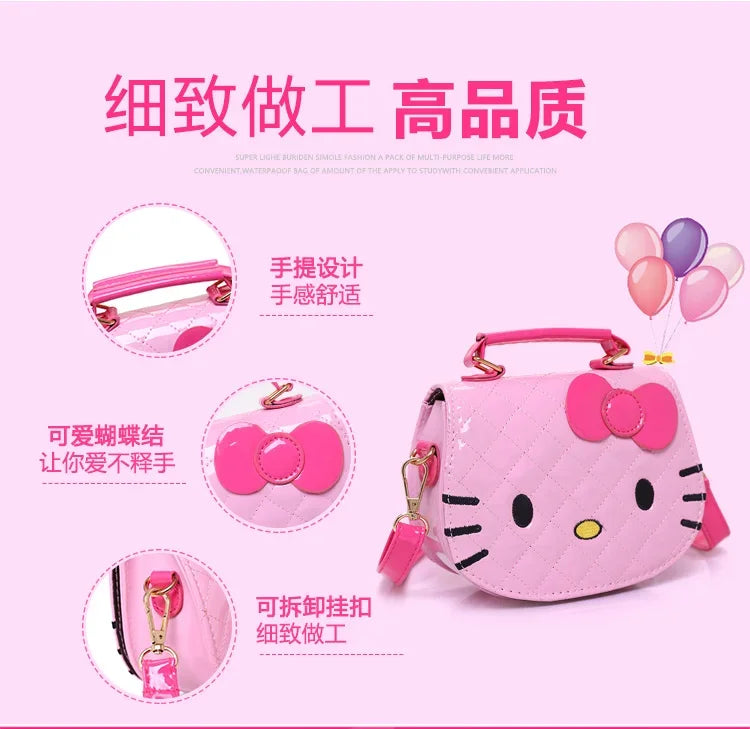 New Hello Kitty Girls Shoulder Bags Cute Cartoon Waterproof Messenger Bag Fashion Kids Anime Handbag Gifts Birthday Gifts
