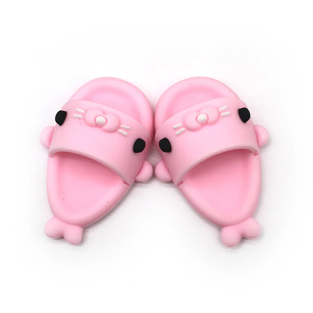 17cm Labubu Cute Shark Slippers for Blythe doll, 1/8BJD, 17cm Vinyl Dolls Korea Kpop Exo DIY Girls Gift Labubu Doll Accessories