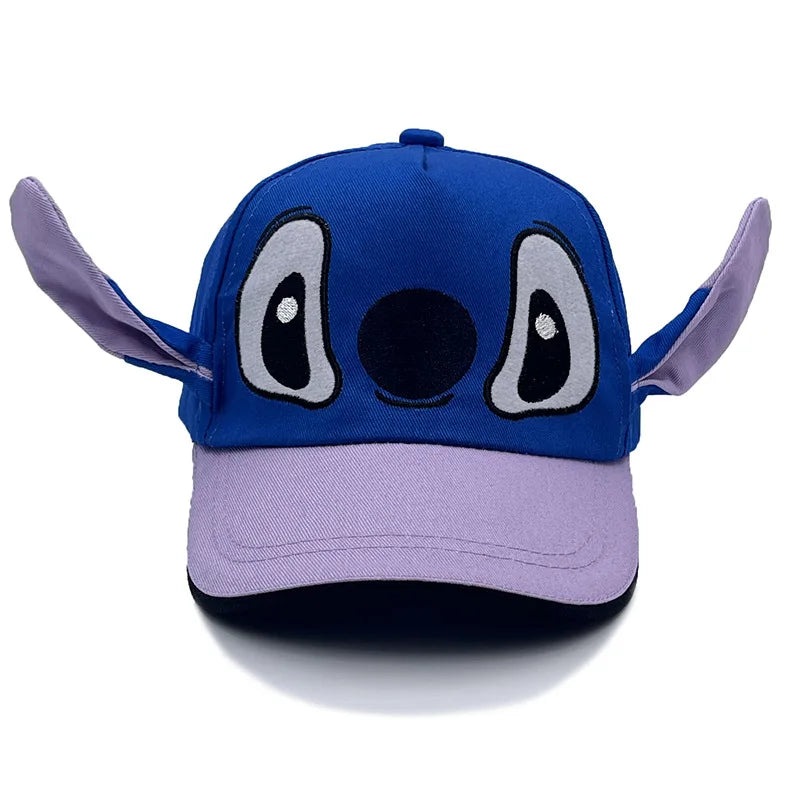 Cute 3D Ear Stitch Hats Cartoon Embroidery Lilo & Stitch Baseball Cap Children Outdoor Sun Hats Fashion Accessory Birthday Gift