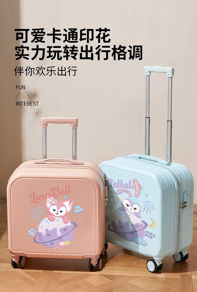 Sanrios Student Travel Cartoon 18 Inches Suitcase Cinnamoroll Girl Carry-On Suitcase Mute Universal Wheel Safety Password Lock