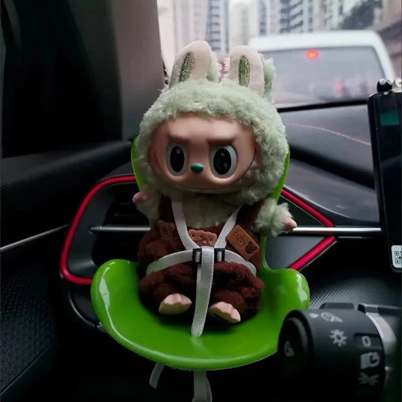 15-17cm doll Seat  Labubu carseat Safety Seat Cute Doll Air Outlet Aromatherapy decoration high-grade Car Interior Decoration