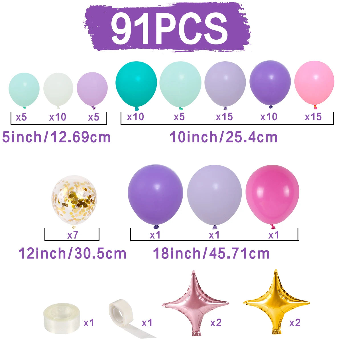 Colorful Rainbow Balloons Garland Arch Kit Wedding Unicorn Birthday Party Decor Kids Baby Shower Birthday Latex Balloons