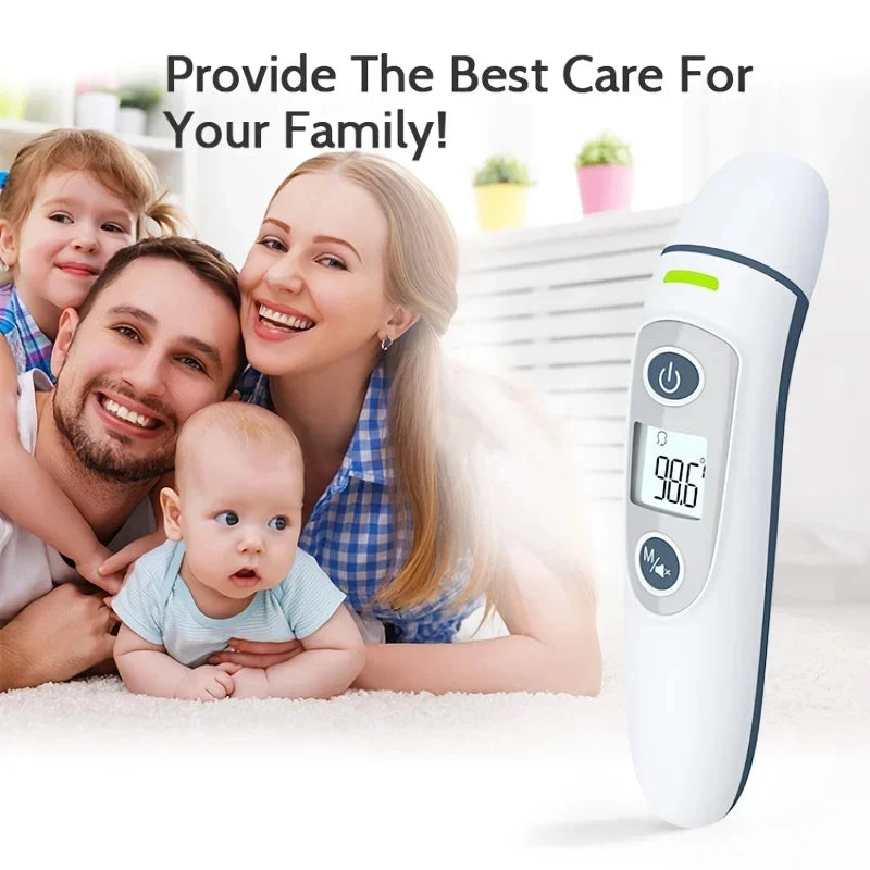Forehead Thermometer for Adults Baby and Kids Digital Infrared Thermometer Non-Contact Thermometer with LCD Screen Fever Alert